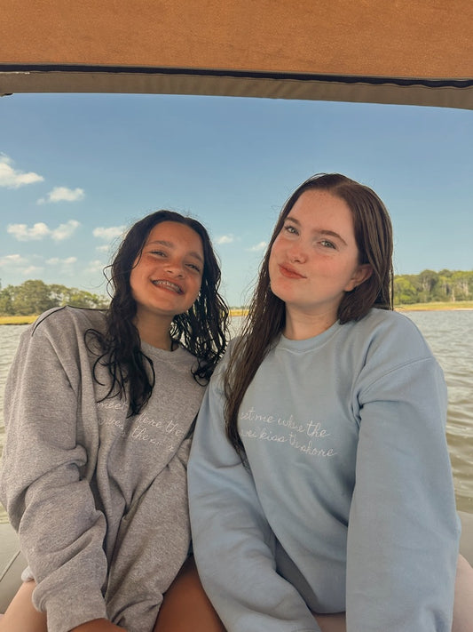 Salt n' Sun Crewneck-Cloudy Skies