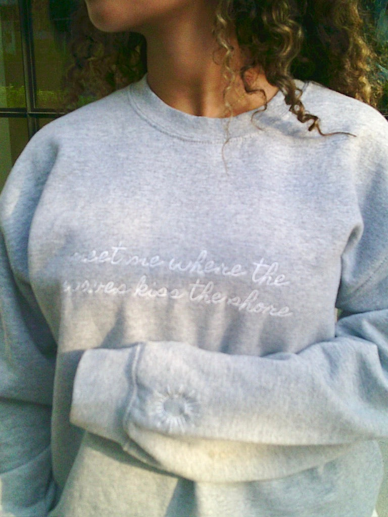 Salt n' Sun Crewneck-Cloudy Skies
