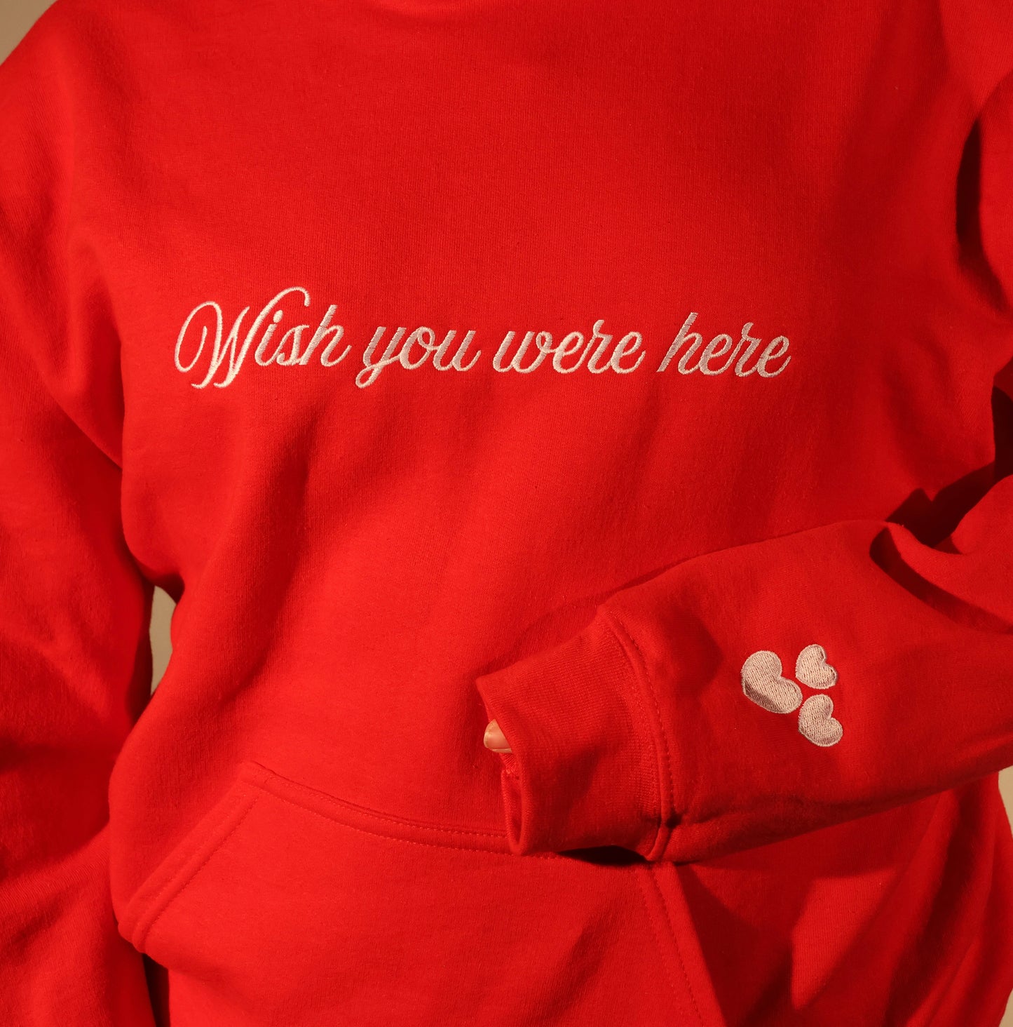 Wish You Were Here hoodie-Cherry