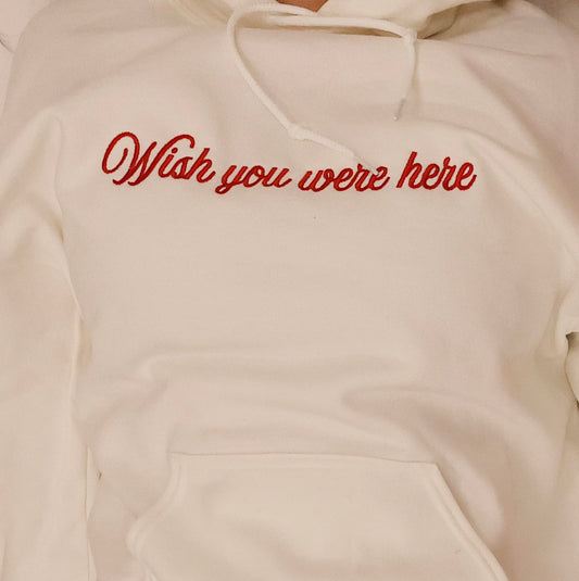 Wish You Were Here Hoodie-Ivory