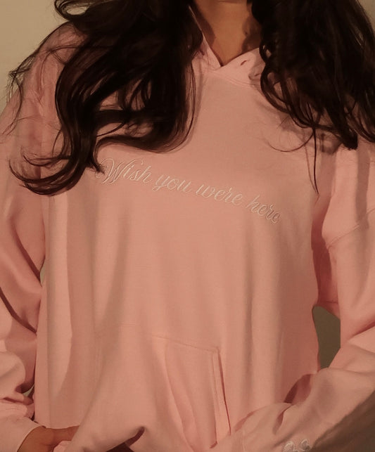Wish You Were Here Hoodie-Blush